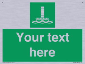 Custom sign safe condition Evacuation chute 